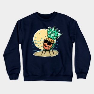 Mister Pineapple on Beach Crewneck Sweatshirt